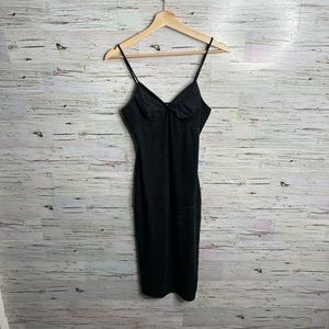 The vintage shop midi dress suede size medium